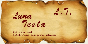 Luna Tesla vizit kartica